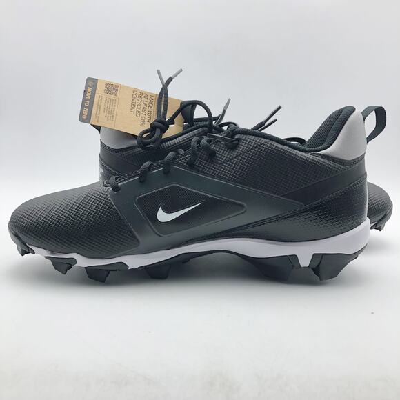 Nike Men's Alpha Menace 4 Shark Football Cleats 11.5 Wide Black Grey White NWOB - Picture 6 of 11